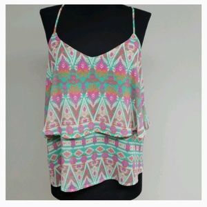 Painted Threads Printed Layered Racerback